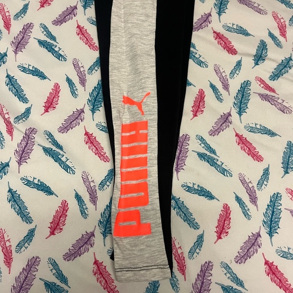 PUMA Kids Black and Gray Leggings - Picture 5 of 5
